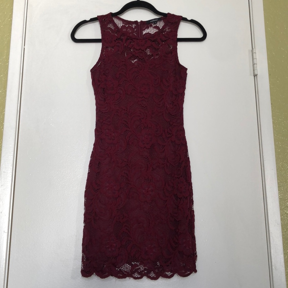 Burgundy Lace Dress